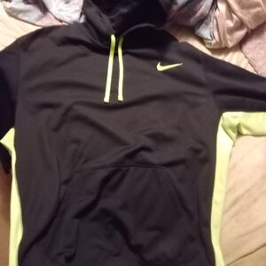Nike Therma-Fit Black and Neon Green Pullover